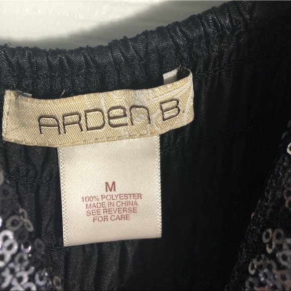 Arden B silver & black sequin dress with belt - Picture 2 of 8